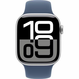 Apple Watch Series 10 Smartwatch - 42 mm Case Height - 36 mm Case Width - Silber Case Color - Denim Band Color - Aluminium