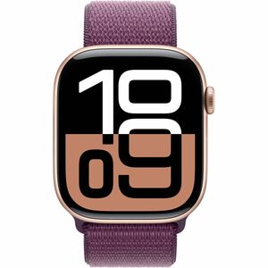 Apple Watch Series 10 Smartwatch - 46 mm Case Height - 39 mm Case Width - Rose Gold Case Color - Pflaume Band Color - Alum