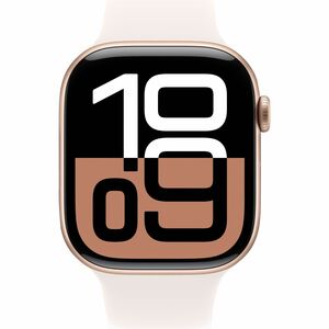 Apple Watch Series 10 Smartwatch - 42 mm Case Height - 36 mm Case Width - Rose Gold Case Color - Pink Band Color - Alumini