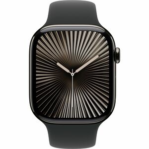 Apple Watch Series 10 Smartwatch - 46 mm Case Height - 36 mm Case Width - Schiefer Case Color - Schwarz Band Color - Titan