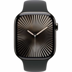 Apple Watch Series 10 Smartwatch - 46 mm Case Height - 36 mm Case Width - Schiefer Case Color - Schwarz Band Color - Titan