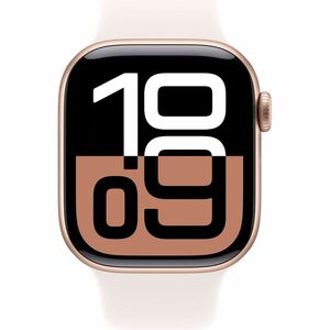 Apple Watch Series 10 Smartwatch - 46 mm Case Height - 39 mm Case Width - Rose Gold Case Color - Pink Band Color - Alumini