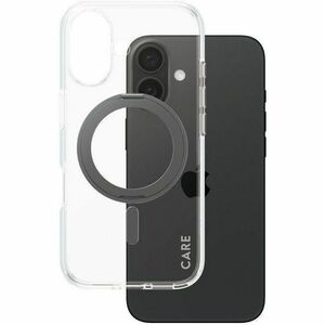 CARE Case for Apple iPhone 16 Smartphone - Transparent, Black - Drop Resistant, Yellowing Resistant, Scratch Resistant, Sh