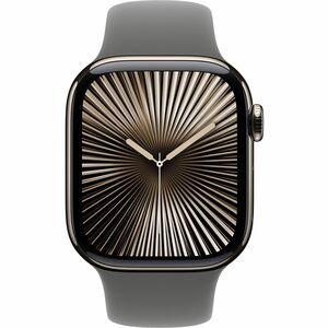 Apple Watch Series 10 Smart Watch - 42 mm Case Height - 36 mm Case Width - Natural Case Color - Granite Gray Band Color - 