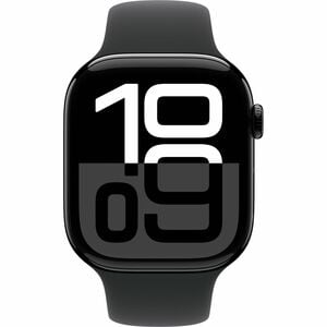 Apple Watch Series 10 Smart Watch - 46 mm Case Height - 39 mm Case Width - Jet Black Case Color - Black Band Color - Alumi