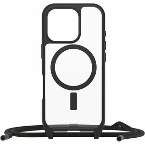 OtterBox React Carrying Case Apple iPhone 16 Pro Smartphone - Black Crystal (Clear/Black) - Drop Resistant - Nylon, Plasti