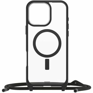 OtterBox React Carrying Case Apple iPhone 16 Pro Max Smartphone - Black Crystal (Clear/Black) - Drop Resistant - Plastic B