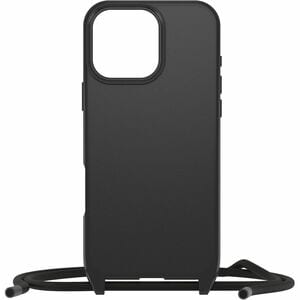 OtterBox React Carrying Case Apple iPhone 16 Pro Max Smartphone - Black - Drop Resistant - Nylon, Plastic Body - Neck Stra