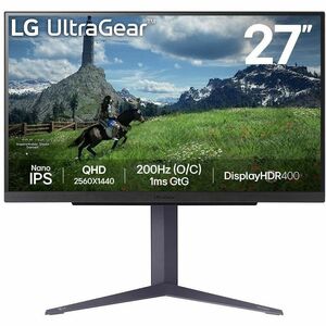 LG UltraGear 27GS85Q-B 27" Class WQHD Gaming LED Monitor - 16:9 - 27" Viewable - Nano In-plane Switching (Nano IPS) Techno
