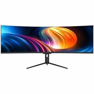Moniteur LED V7 L490DQ-HAS-E 49" Class Dual Quad HD (DQHD) Écran incurvé - 32:9 - Noir - 124,5 cm (49") Viewable - Vertica