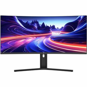V7 L340WQ-HAS-E 34" Class UW-QHD Curved Screen LCD Monitor - 21:9 - Black - 86.4 cm (34") Viewable - Vertical Alignment (V