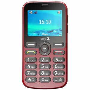 Doro 1881 Feature Phone - QVGA 320 x 240 - 17 MB RAM - Mocor RTOS - 4G - Red - Bar - UNISOC T107 SoC - SIM-free - 1000 mAh