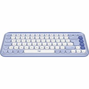 Logitech POP Icon Keys Tastatur - Kabellos Konnektivität - Englisch (US) - QWERTY Layout - Lila, Weiß - Bluetooth - Easy-S
