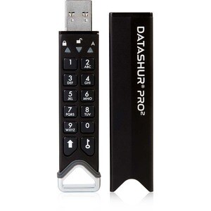 Lecteur flash iStorage datAshur PRO² - 16 Go - USB 3.2 (Gen 1) Type A - Noir - 256-bit AES - 168 Mo/s Read Speed - 116 Mo/