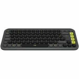 Logitech POP Icon Keys Keyboard - Wireless Connectivity - French - AZERTY Layout - Graphite - Bluetooth - Easy-Switch, On/