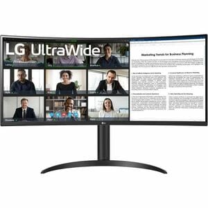 LG Ultrawide 34WR55QK-B 34" Class UW-QHD Curved Screen LCD Monitor - 21:9 - 34" Viewable - Vertical Alignment (VA) - 3440 