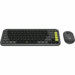 Logitech POP Icon Combo Keyboard & Mouse - Wireless Bluetooth Keyboard - English - Graphite - Wireless Bluetooth Mouse - O