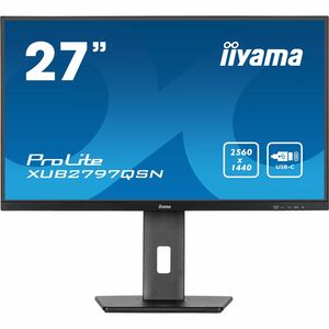 iiyama ProLite XUB2797QSN-B2 27" Class WQHD LED Monitor - 16:9 - Matte Black - 68.6 cm (27") Viewable - In-plane Switching
