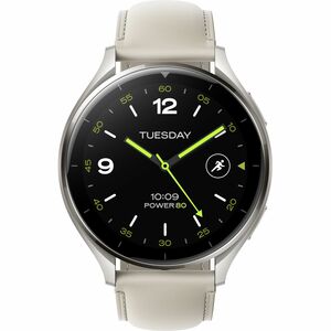Xiaomi WATCH 2 Smart Watch - Titanium Grey Body Color - White Band Color - Aluminium Alloy Case Material - Leather Band Ma