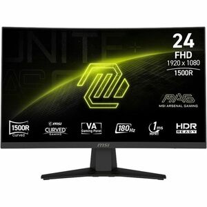 MSI MAG 244CDE 24" Class Full HD Curved Screen Gaming LCD Monitor - 16:9 - Black - 59.9 cm (23.6") Viewable - Vertical Ali