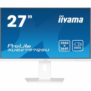 iiyama ProLite XUB2797QSU-W2 27 Zoll Class WQHD LED-Monitor - 16:9 Format - mattweiß - 68,6 cm (27 Zoll) Viewable - IPS-Te