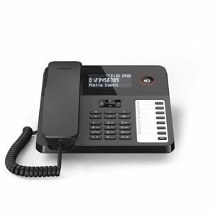 Gigaset DESK 600 Standard-Telefon - Wandmontierbar, Desktop - Schwarz - Freisprecheinrichtung - Hörhilfen-kompatibel