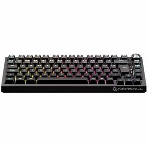 NEWSKILL Pyros Pro Gaming Keyboard - Wired/Wireless Connectivity - USB Type C Interface - RGB LED - Black - Outemu Red Key