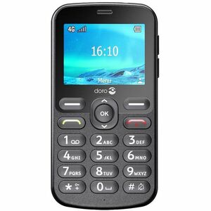 Doro 1880 17 MB Feature Phone - QVGA 320 x 240 - 4G - Schwarz - Bar - Entsperrt kein SIM-Lock - 1000 mAh Akku - VoLTE unte