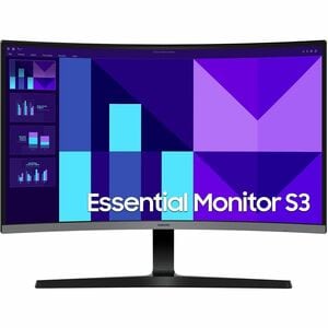 Moniteur LED Samsung Essential S3 S27D390GAU 27" Class Full HD Écran incurvé - 16:9 - Noir - 68,6 cm (27") Viewable - Vert