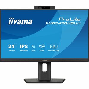 Moniteur LED iiyama ProLite XUB2490HSUH-B2 24" Class Webcam Full HD - 16:9 - Noir mat - 60,5 cm (23,8") Viewable - Technol