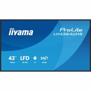 LCD Ecrans à affichages dynamiques iiyama ProLite LH4364UHS-B1AG 1092,20 mm - 24 Heures/7 Jours Operation - Vertical Align
