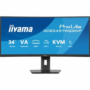 iiyama ProLite XCB3497WQSNP-B1 34 Zoll Class UWQHD Gekrümmter Bildschirm LED-Monitor - 21:9 Format - Mattschwarz - 86,4 cm