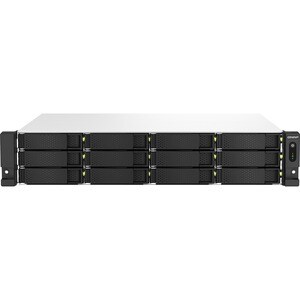 QNAP TS-1264U-RP-8G 12 x Total de compartimientos Sistema de almacenamiento SAN/NAS - 4GB Flash Memory Capacity - Intel Ce