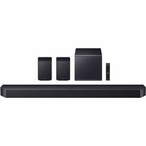 Samsung HW-Q990F 11.1.4 Bluetooth Sound Bar Speaker - 756 W RMS - Bixby, Alexa Supported - Titan Black - Wall Mountable - 