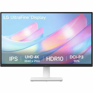 LG UltraFine 27US500-W 27" Class 4K UHD LED Monitor - 16:9 - White, Black - 27" Viewable - In-plane Switching (IPS) Techno