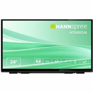 Hannspree HT240CUA 24" Class LED Touchscreen Monitor - 16:9 - 6 ms - 60.5 cm (23.8") Viewable - Projected Capacitive - 10 