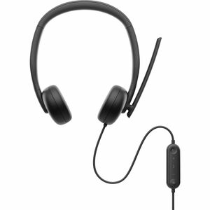 Dell WH3024 Headset - Microsoft Teams Certification - Stereo - USB Type C - Wired - 20 Hz to 20 kHz - On-ear, Over-the-hea