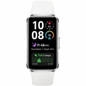 Huawei Band 10 Smart Band - Rectangular Case Shape - White Band Color - Aluminium Alloy Case Material - Fluoroelastomer Ba