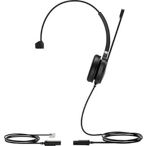 Yealink YHS36 Wired Over-the-head Mono Headset - Black, Silver - Monaural - 32 Ohm - 20 Hz to 20 kHz - Noise Canceling - RJ-9