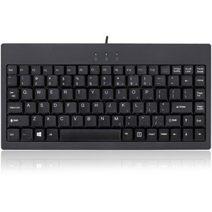 Adesso EasyTouch AKB-110B Keyboard - Compact - Cable Connectivity - USB Interface - English, French - Black - Membrane Key
