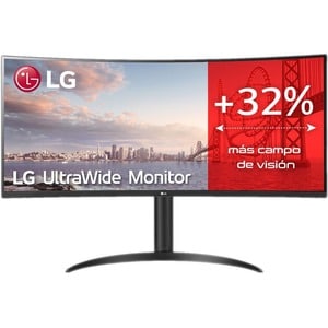 LG Ultrawide 34WP75C-B 34" Class WQHD Curved Screen LCD Monitor - 21:9 - Matte Black, Glossy Black - 34" Viewable - Vertic