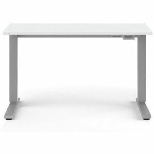 Mesa ajustable en altura Float 24”x48” en color plateado, con ajustador de contrapeso removible para ajuste sin esfuerzo. 
