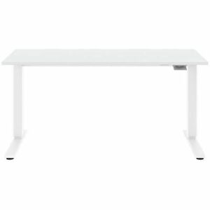 Mesa ajustable en altura Float 30”x60” en color blanco, con ajustador de contrapeso removible para un ajuste sin esfuerzo.