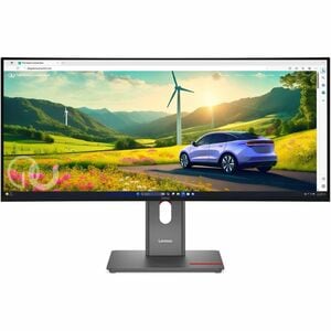 Lenovo ThinkVision P34WD-40 34" Class UWQHD Curved Screen LED Monitor - 21:9 - Eclipse Black - 86.4 cm (34") Viewable - In
