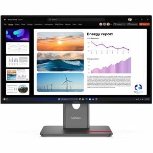 Lenovo ThinkVision P24Q-40 24" Class WQHD LED Monitor - 16:9 - Raven Black - 60.5 cm (23.8") Viewable - In-plane Switching
