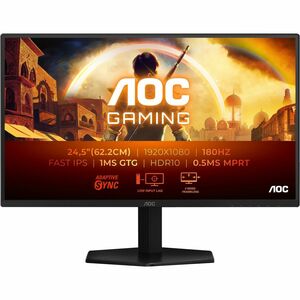 AOC AGON 25G42E 25" Class Full HD Monitor LED para jogos - 16:9 - Preto, Vermelho - 62,2 cm (24,5") Viewable - Fast IPS - 