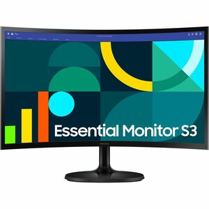 Monitor LCD Samsung Essential S3 S24D360GAL 24" Class Full HD Pantalla curva - 16:9 - Negro - 61cm (24") Viewable - Vertic