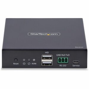 StarTech.com KVM Extender Receiver - Wired - 4K - 3840 x 2160 Maximum Video Resolution - 1 x Network (RJ-45) - 3 x USB - 1