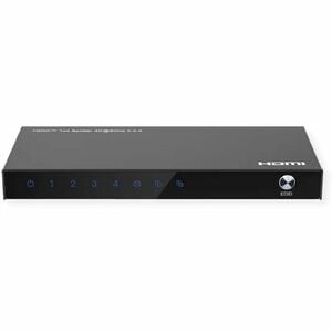 Value 4-way HDMI Splitter - Black - 3840 x 2160 - 1 x HDMI In - 4 x HDMI Out