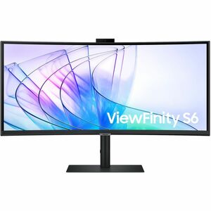 Samsung ViewFinity S34C652VEU 34" Class Webcam UWQHD Curved Screen LED Monitor - 21:9 - Black - 86.4 cm (34") Viewable - V